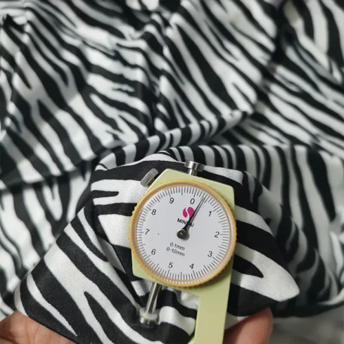 White Zebra Print Cotton Spandex Knit Fabric 150 × 200cm – 4-Way Stretch Apparel Fabric