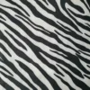 White Zebra Print Cotton Spandex Knit Fabric 150 × 200cm – 4-Way Stretch Apparel Fabric