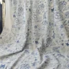 Soft French Embroidered Linen Fabric 1m – Decorative Fabric for Clothing & Home Décor