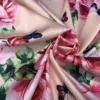S35d78b0228964997ae169b555a4a52a9m.webp Rose Butterfly Stretch Satin Fabric 100 × 145cm – Printed Dressmaking Fabric