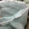 White & Green Yarn-Dyed Striped Linen Fabric – Lightweight Fabric for Shirts & Dresses