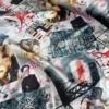 Printed Silk Satin Fabric 1 × 108cm – Smooth Stretch Fabric for Dresses & Pants