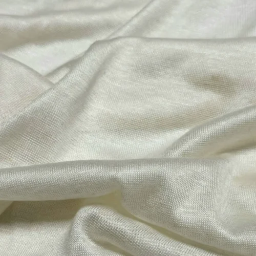 Sand Washed Knit Linen Fabric 50 × 150cm – Stretch Linen for Dresses & Cardigans