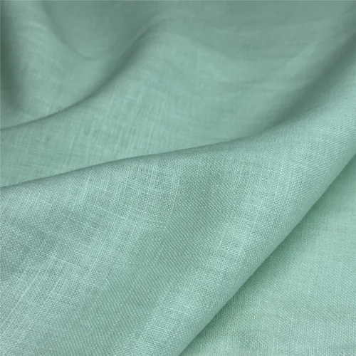Mint Green Washed Linen Fabric 50 × 135cm – 100% Soft Breathable Linen