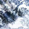 S885ab8b222a54132b69db495e773bf984.webp Blue & White Tree Print Cotton Linen Fabric 1 × 1.4m – Sewing & Upholstery Fabric