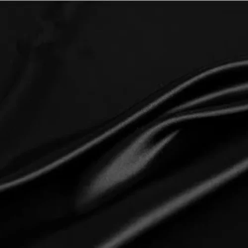 Black Acetate Satin Fabric 50 × 150cm – Silky Draping Fabric for Sewing & Décor