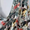 Printed Silk Satin Fabric 1 × 108cm – Smooth Stretch Fabric for Dresses & Pants