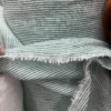 White & Green Yarn-Dyed Striped Linen Fabric – Lightweight Fabric for Shirts & Dresses