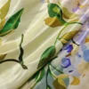 Spring Floral Silk Linen Charmeuse Fabric – 31 Momme Heavy Fabric for Suits & Evening Gowns