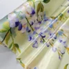 Spring Floral Silk Linen Charmeuse Fabric – 31 Momme Heavy Fabric for Suits & Evening Gowns