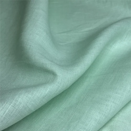 Mint Green Washed Linen Fabric 50 × 135cm – 100% Soft Breathable Linen