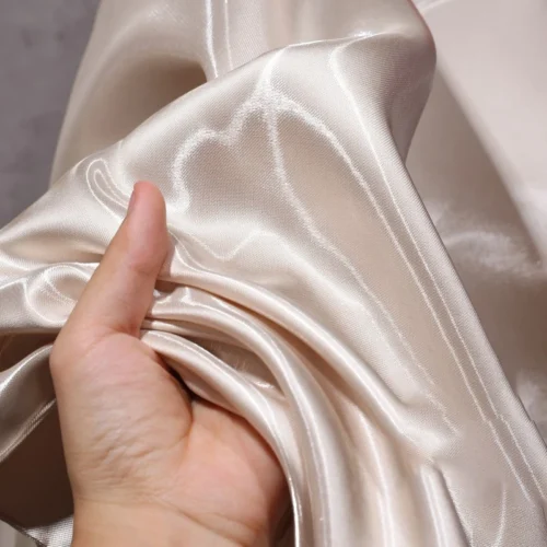 Liquid Crystal Satin Fabric – Thick Reflective Fabric for Wedding Dresses & Décor