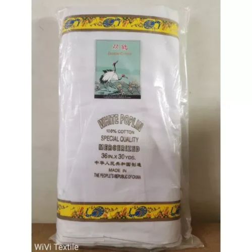 White Cotton Poplin Fabric 36" Width – 100% Cotton Fabric 30 Yards