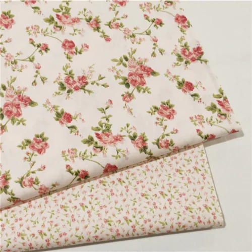 Rosaceae Flower Cotton Twill Fabric 60" Width – Printed Fabric for Dresses & Baju Kurung