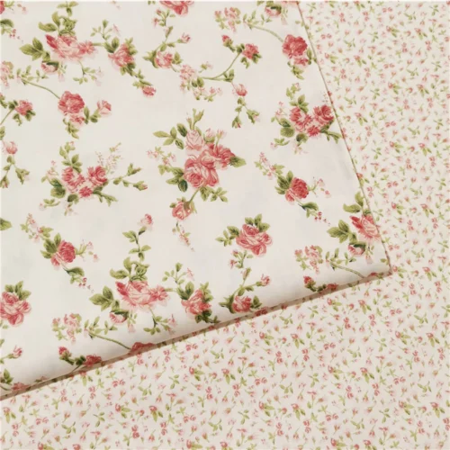 Rosaceae Flower Cotton Twill Fabric 60" Width – Printed Fabric for Dresses & Baju Kurung
