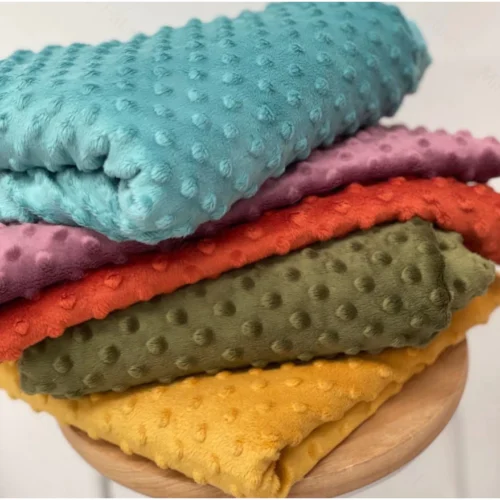Minky Dot Polyester Fabric 0.5m – Colourful DIY Craft Fabric