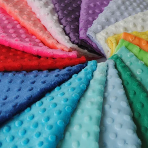 Minky Dot Polyester Fabric 0.5m – Colourful DIY Craft Fabric