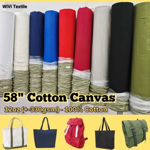 Cotton Canvas Fabric 12oz 58" Width – Heavyweight Canvas Fabric per Meter