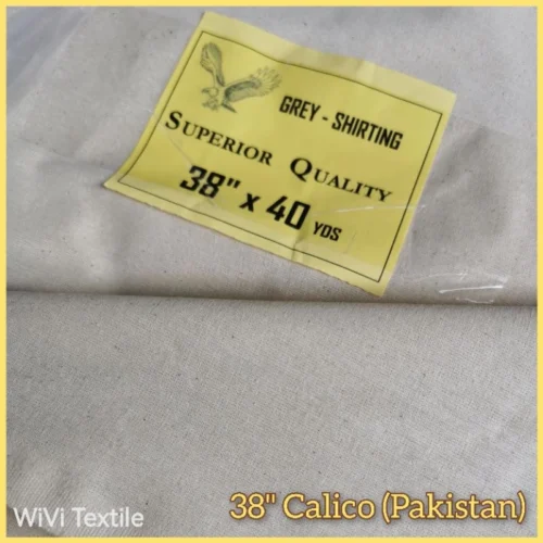 Grey Calico Sheeting Fabric 38" Width – Cotton Muslin Fabric 40 Yards