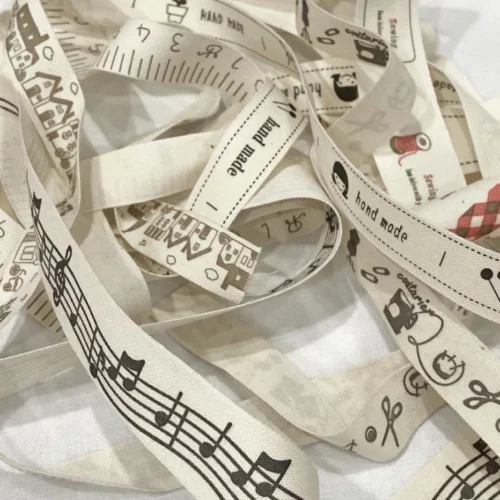 Zakka Label Cotton Tape 2cm × 1m – Decorative Ribbon for DIY Crafts