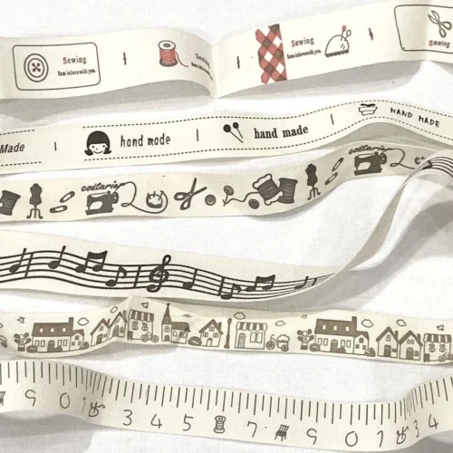 Zakka Label Cotton Tape 2cm × 1m – Decorative Ribbon for DIY Crafts